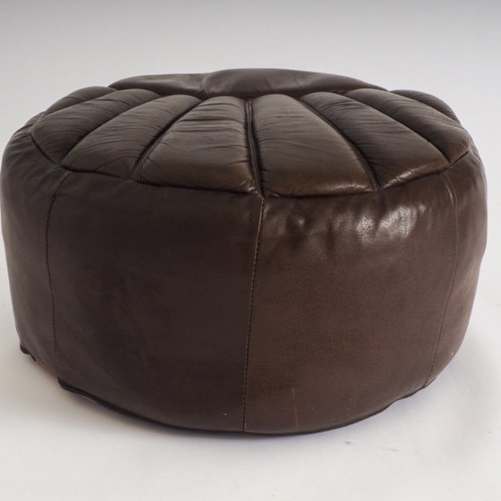 Image 1 of Vintage leather ottoman