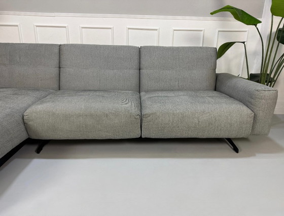 Image 1 of Rolf Benz 50 Tissu Gris Canapé Canapé d'angle Fonction relax + coussins