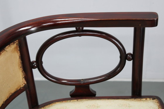 Image 1 of Beukenhouten bank en stoel