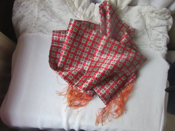 Sciarpa Lunga di Seta Vintage Unisex Stagione Festiva, Oggetti decorativi, Nero (foto 3 di 9)