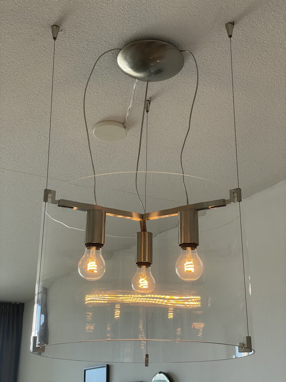 Lampada a sospensione Prandina CPL S7 Design – Vetro trasparente e acciaio spazzolato – Lampade a sospensione (photo 5 of 5)