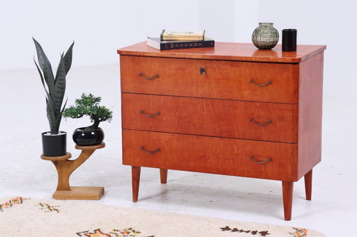 Vintage chest of drawers | Mid - Century drawer cabinet | wood storage 60s #07-45
