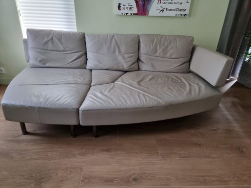 Jori Wing grey leather sofa