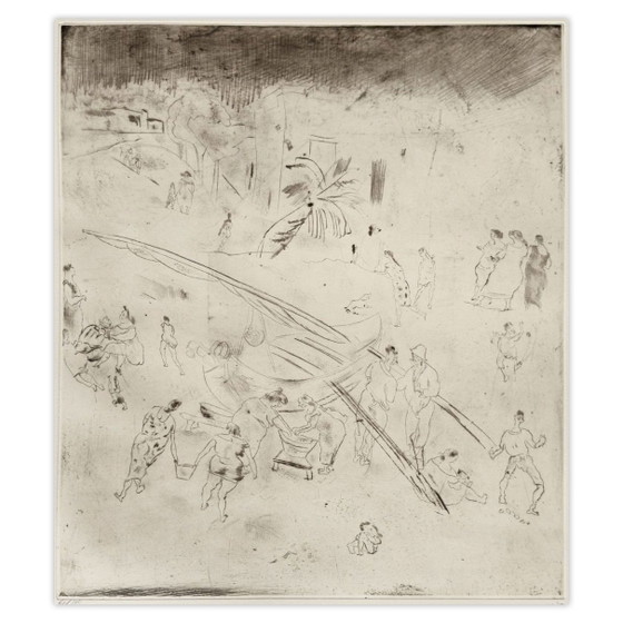 Image 1 of Jules PASCIN Port Maltais II Radierung 1980