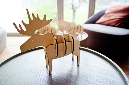 Moose - wooden ornament Made in Italy by Ulap design