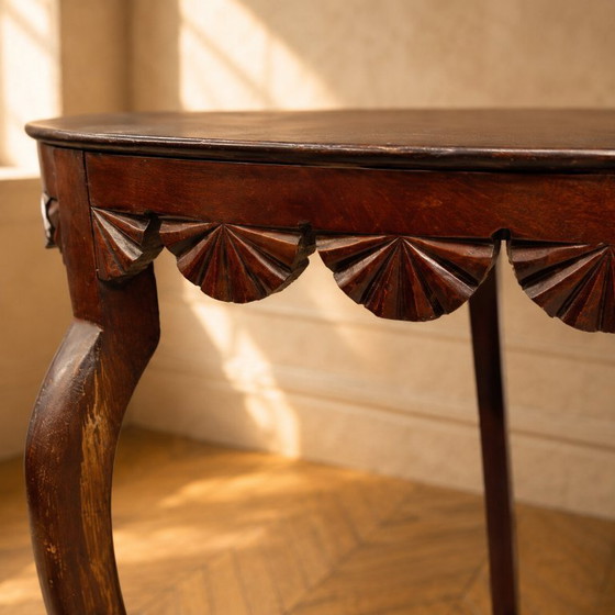 Image 1 of Beistelltisch aus Massivholz im Jugendstil, ca. 1900–1910