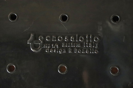 Image 1 of Divano componibile in pelle nera di Rodolfo Bonetto per Tecnosalotto, anni '60