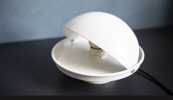 Image 1 of Vintage White Dijkstra Eclipse Wall Lamp