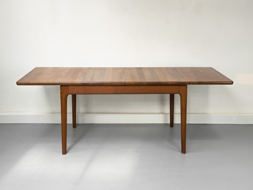 Extendable Solid Teak Dining Table by Glostrup, 1970s
