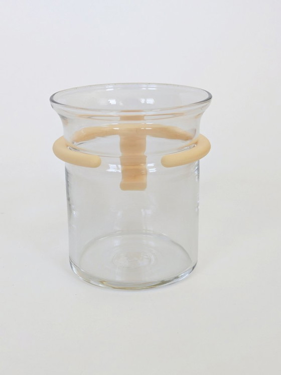 Image 1 of Bodum Bistro Glass Cup Set of 4 Carsten Jørgensen 1980s Danish Design Butter Yellow