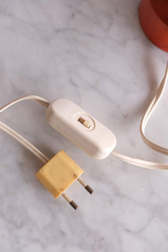 Image 1 of 2 lampes vintage en bois et verre