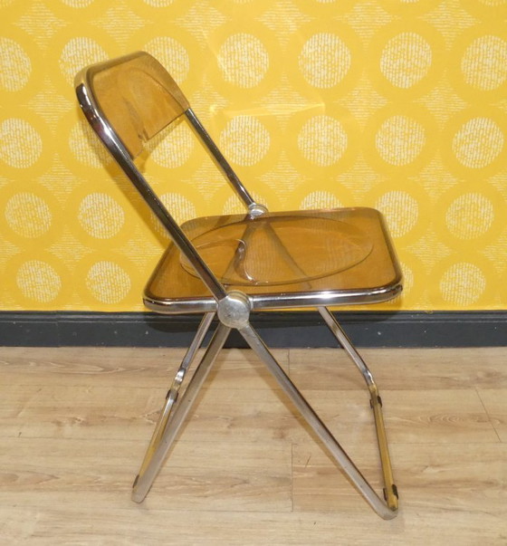 Image 1 of Castelli Kunststoff Klappstuhl PLIA Chair 70er Jahre Design Klassiker braun transparent
