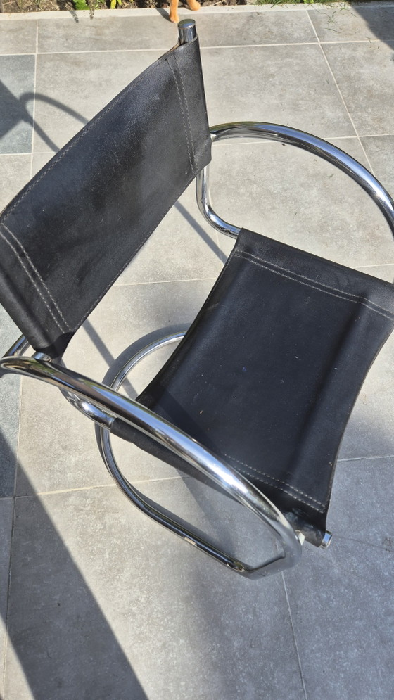 2x Vintage MR20 Tubular Frame – Bauhaus Style (1970s/1980s) – Chairs and lounge chairs, Leather, Metal (photo 5 of 8)