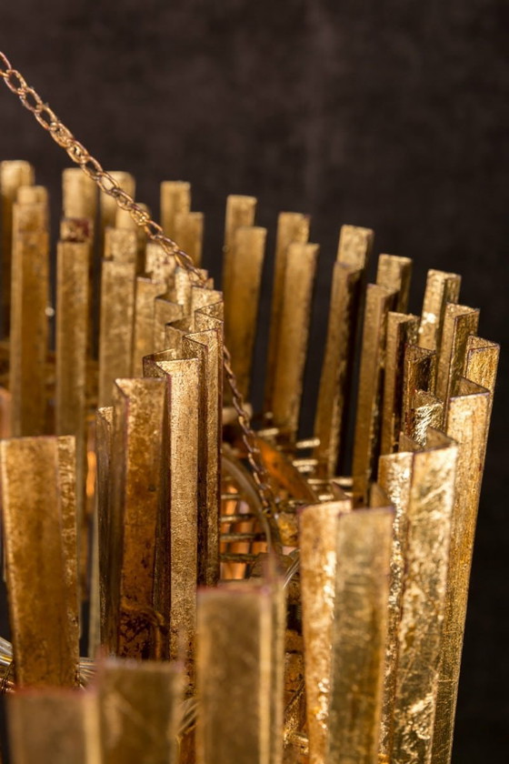 Image 1 of Lujosa lámpara de araña dorada