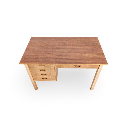 Original Midcentury Desk Teak Oak Vintage Danish Design