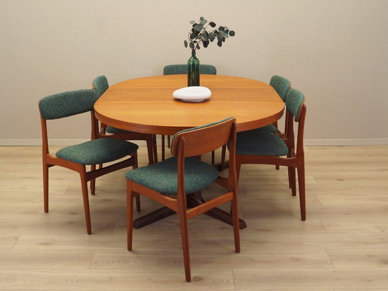 Image 1 of Satz von sechs Teakholzstühlen, dänisches Design, 1960er Jahre, Herstellung: N. & K. Bundgaard Rasmussen