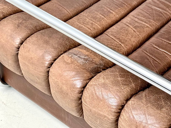 Image 1 of Sofá cama DS-85, un modelo emblemático de De Sede, color marrón coñac, Suiza, década de 1960.