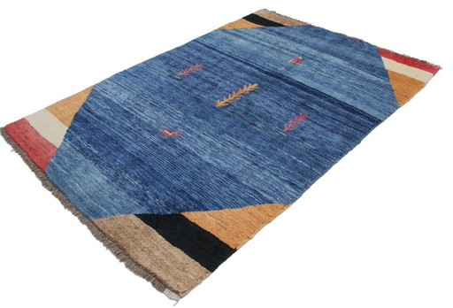 Original Persian carpet Gabbeh Ghashghai oriental carpet 222 cm x 149 cm old natural