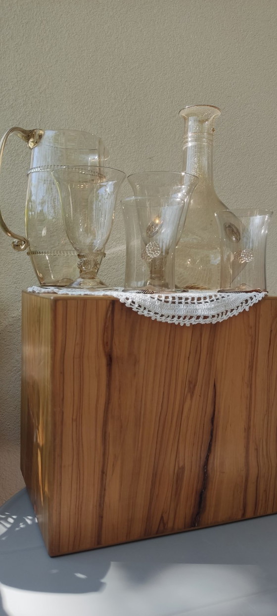 Image 1 of Juego de cristal de Murano de mediados de siglo "Bollenglass" - Estilo Venini