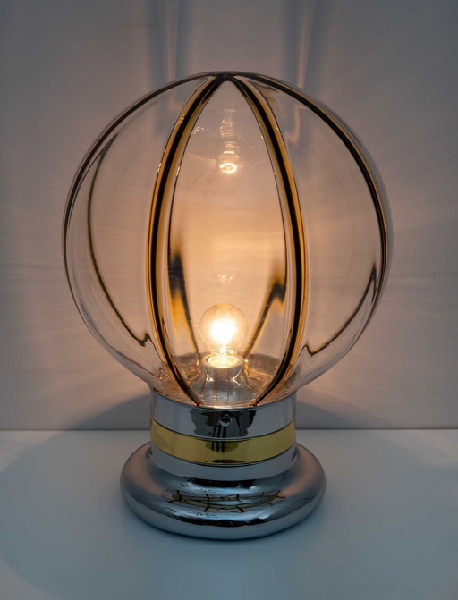 Toni Zuccheri Mid-Century Modern Italienische Tischlampe aus Muranoglas, 1970er