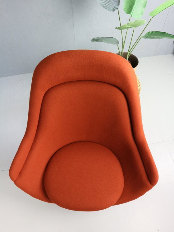 Image 1 of Early bronze lounge chair by Warren Platner for Knoll 1960s in rust red