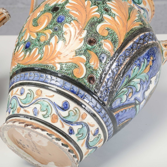 Pair of Mid-20th Century Deruta Vases – Ceramic, Vintage (photo 16 of 19)