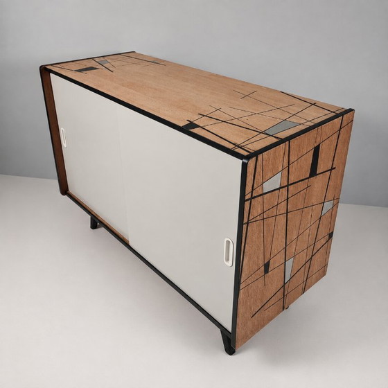 Vintage White Commode in Oak, 1960s – Sideboard, Wood (photo 3 of 8)