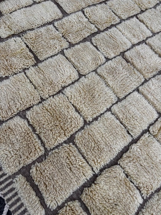 Image 1 of Moroccan Mrirt Wh Wool Rug 200x300cm - Berber Moroccan Modern Carpet - Moroccan Natural Wool Rug- Moroccan Beni Ourain Rug -Moro