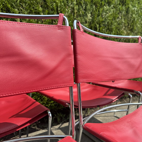 Image 1 of Rote Delfina-Stühle von Enzo Mari