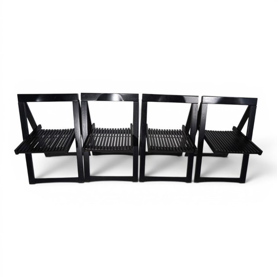 Image 1 of Set of 4 Aldo Jacobi Trieste Folding Chairs for Bazzani, 1960