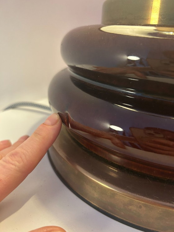 Image 1 of Set of two Mid Century table lamps - restored with new shade and cable