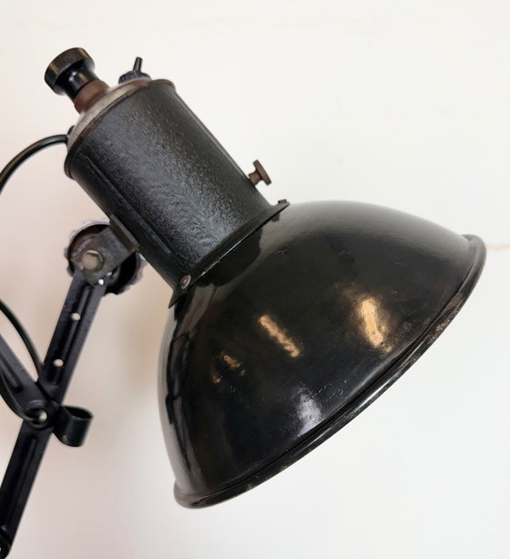 Image 1 of Lámpara de pared industrial de tijera esmaltada en negro, años 50