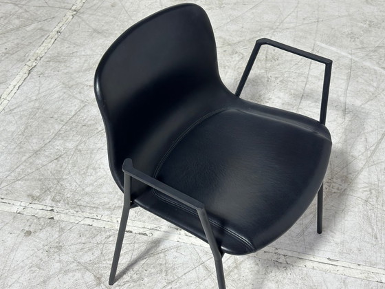 6 sedie HAY About A Chair AAC 19 - Hee Welling - pelle nera - design danese – Sedie da pranzo, Leather, Metal (photo 3 of 6)