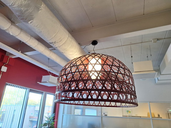 Große rote Bambus-Pendelleuchte von Moooi, Pendelleuchten, Modern (Foto 5 von 5)