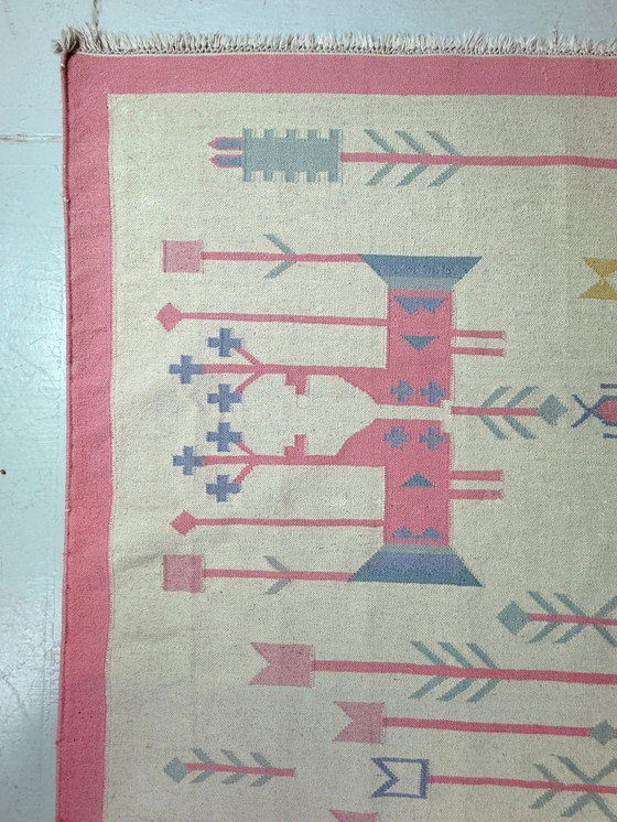 Image 1 of Tappeto Kilim vintage, lana e cotone, stile folk, Polonia, anni '70