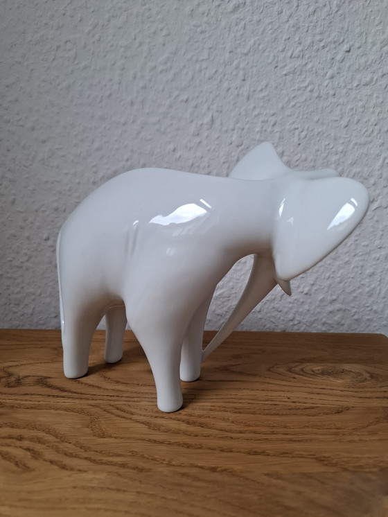 Image 1 of Royal DUX, Jaroslav Ježek, EXPO 58, Porcelana Blanca Elefante