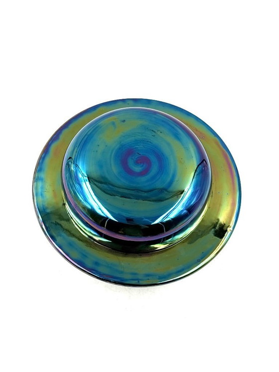 Image 1 of Mid-century modern iridescent ceramic, Paoli Italy 1970s