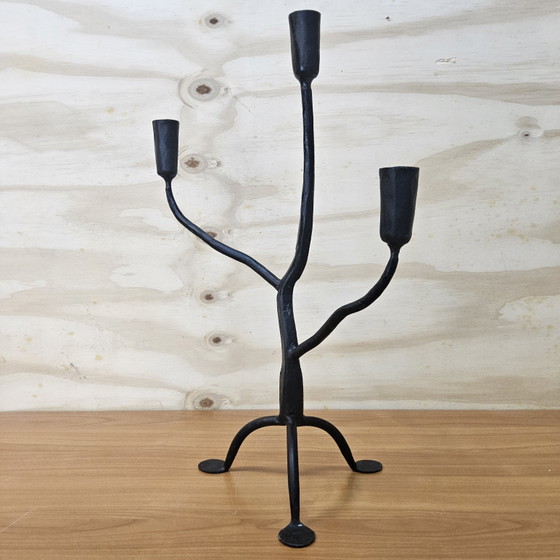 Albero portacandele in ferro battuto biologico fatto a mano (3 candele) – Iron (photo 6 of 15)