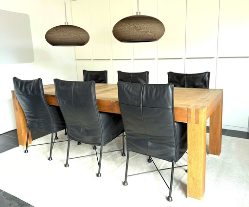 Linteloo VNU Table à manger Chêne massif 245Hx99Bx76H