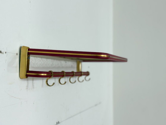 Image 1 of Design uit het midden van de vorige eeuw / stijlvolle wandkapstok / jaren 60 / vintage kledingstandaard