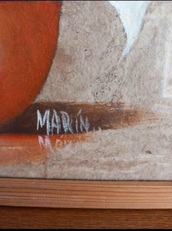 Image 1 of rare triptych of Mexican amateur art – signed Marín México