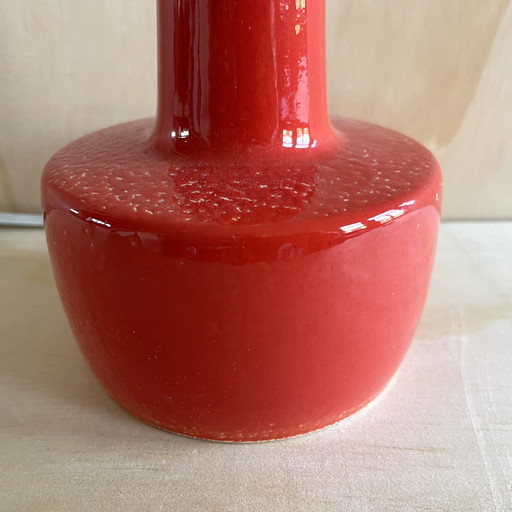 Vintage Table Lamp - Danish Vintage Lamp Gift - Red Home Decor Ceramic Vintage Lamp - Gift For Mother