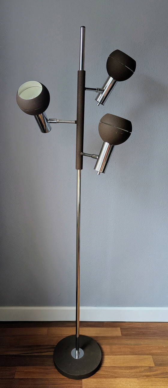 Image 1 of Brown Wilko Triple Eyeball Space Age Floor Lamp