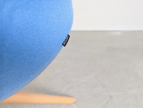 Image 1 of Set of 3 Inclass armchairs Pillet Dunas XL blue office lounge chair