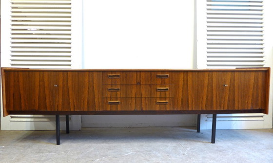 Image 1 of Beautiful vintage mid-century rosewood lowboard sideboard