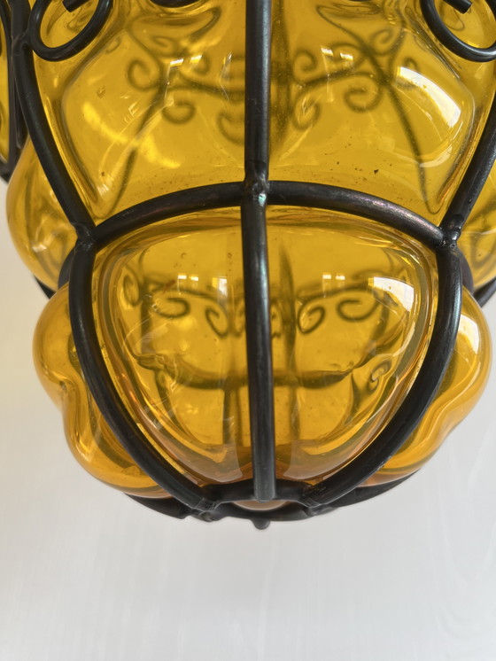 Image 1 of Venezianische Glaslampe in Bernstein