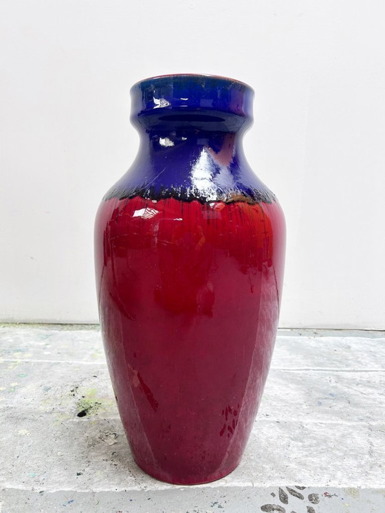 Image 1 of XXL Vase Ü Keramik – red & blue – 127 cm