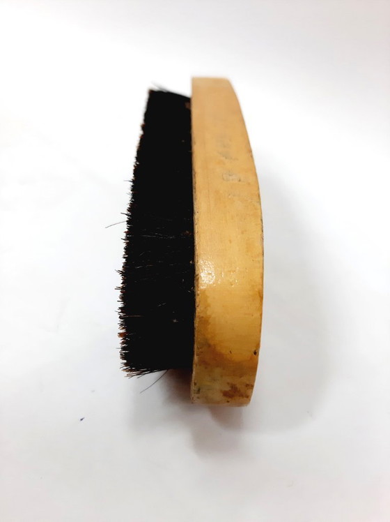 Image 1 of Spazzola per abiti/scarpe - Manico in rovere con crine di cavallo nero