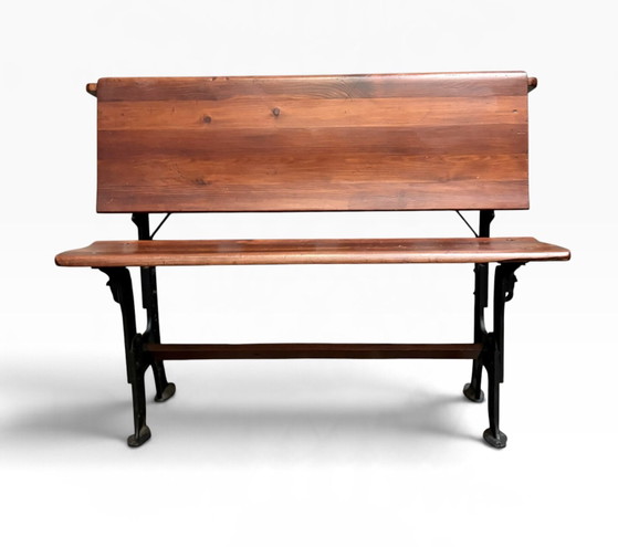 School Desk 1920s – Kooijmans Mes, Decorative Objects, Cast Iron, Wood (photo 3 of 12)