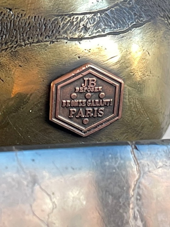 Image 1 of Art Deco bronze panda sculpture – signed Milo – marble base